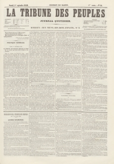 La Tribune des Peuples : journal quotidien, edition du matin. 1849, nr 89