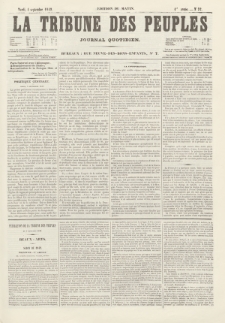 La Tribune des Peuples : journal quotidien, edition du matin. 1849, nr 92