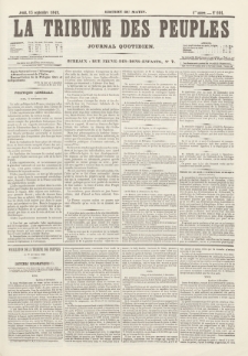 La Tribune des Peuples : journal quotidien, edition du matin. 1849, nr 101