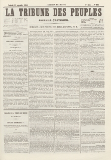 La Tribune des Peuples : journal quotidien, edition du matin. 1849, nr 102