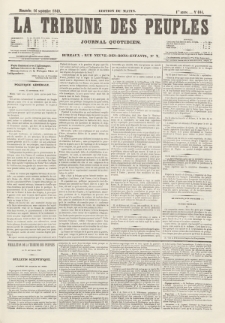 La Tribune des Peuples : journal quotidien, edition du matin. 1849, nr 104