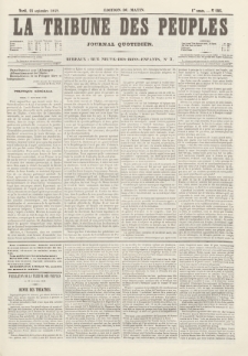La Tribune des Peuples : journal quotidien, edition du matin. 1849, nr 106