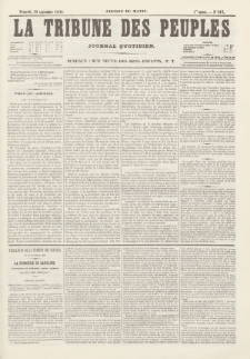 La Tribune des Peuples : journal quotidien, edition du matin. 1849, nr 107