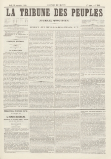 La Tribune des Peuples : journal quotidien, edition du matin. 1849, nr 108