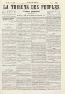 La Tribune des Peuples : journal quotidien, edition du matin. 1849, nr 112