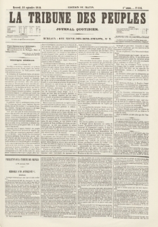 La Tribune des Peuples : journal quotidien, edition du matin. 1849, nr 114