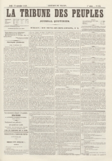 La Tribune des Peuples : journal quotidien, edition du matin. 1849, nr 115