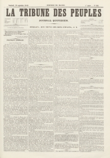 La Tribune des Peuples : journal quotidien, edition du matin. 1849, nr 116