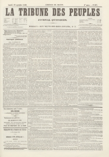 La Tribune des Peuples : journal quotidien, edition du matin. 1849, nr 117