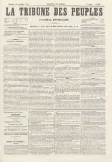 La Tribune des Peuples : journal quotidien, edition du matin. 1849, nr 118