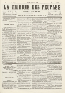 La Tribune des Peuples : journal quotidien, edition du matin. 1849, nr 125