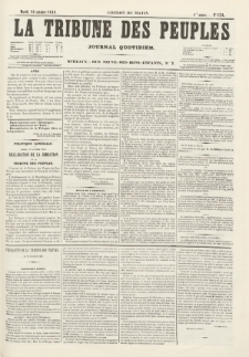La Tribune des Peuples : journal quotidien, edition du matin. 1849, nr 134