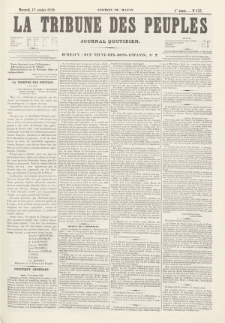 La Tribune des Peuples : journal quotidien, edition du matin. 1849, nr 135
