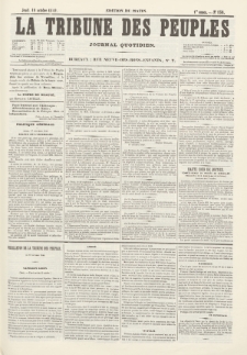 La Tribune des Peuples : journal quotidien, edition du matin. 1849, nr 136