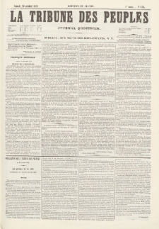 La Tribune des Peuples : journal quotidien, edition du matin. 1849, nr 138