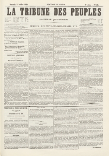 La Tribune des Peuples : journal quotidien, edition du matin. 1849, nr 139