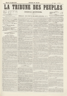 La Tribune des Peuples : journal quotidien, edition du matin. 1849, nr 142