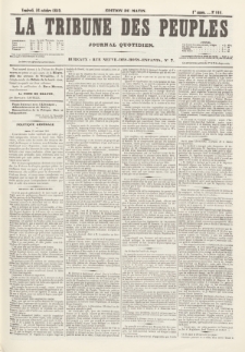 La Tribune des Peuples : journal quotidien, edition du matin. 1849, nr 144
