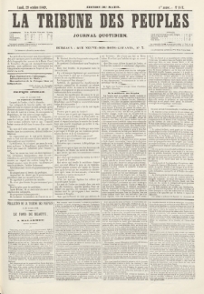 La Tribune des Peuples : journal quotidien, edition du matin. 1849, nr 147
