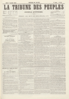 La Tribune des Peuples : journal quotidien, edition du matin. 1849, nr 150