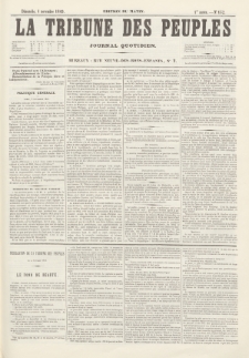 La Tribune des Peuples : journal quotidien, edition du matin. 1849, nr 152