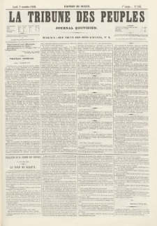 La Tribune des Peuples : journal quotidien, edition du matin. 1849, nr 153