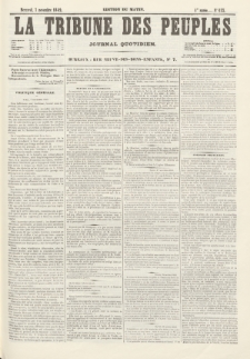 La Tribune des Peuples : journal quotidien, edition du matin. 1849, nr 155