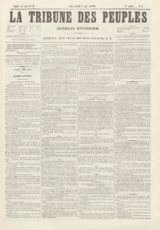 La Tribune des Peuples : journal quotidien, bulletin du soir. 1849, nr 1