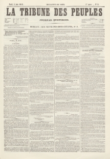 La Tribune des Peuples : journal quotidien, bulletin du soir. 1849, nr 9