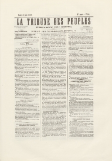 La Tribune des Peuples : journal quotidien, bulletin du soir. 1849, nr 16