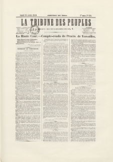La Tribune des Peuples : journal quotidien, bulletin du soir. 1849, nr 138