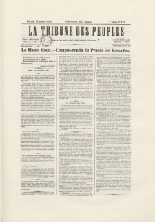 La Tribune des Peuples : journal quotidien, bulletin du soir. 1849, nr 142