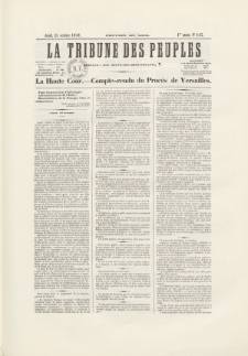 La Tribune des Peuples : journal quotidien, bulletin du soir. 1849, nr 143