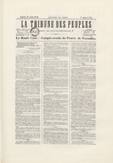 La Tribune des Peuples : journal quotidien, bulletin du soir. 1849, nr 144