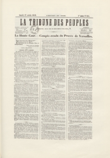 La Tribune des Peuples : journal quotidien, bulletin du soir. 1849, nr 145