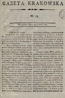 Gazeta Krakowska. 1805, nr 13