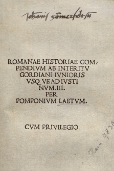 Romanae historiae compendium