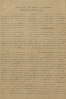 „Teoria akustyczna układu periodycznego pierwiastków chemicznych”