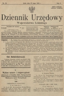 Dziennik Urzędowy Województwa Łódzkiego. 1922, nr 22