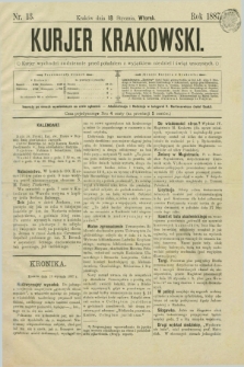 Kurjer Krakowski. [R.1], nr 13 (18 stycznia 1887)