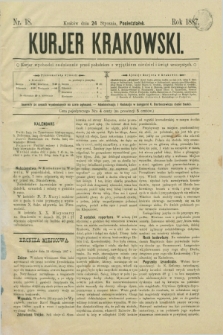 Kurjer Krakowski. [R.1], nr 18 (24 stycznia 1887)