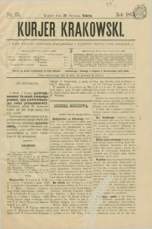 Kurjer Krakowski. [R.1], nr 23 (29 stycznia 1887)