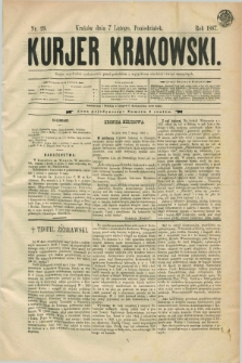 Kurjer Krakowski. [R.1], nr 29 (7 lutego 1887)
