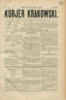 Kurjer Krakowski. [R.1], nr 33 (11 lutego 1887)