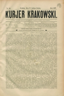 Kurjer Krakowski. [R.1], nr 34 (12 lutego 1887)