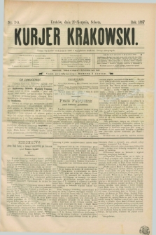 Kurjer Krakowski. [R.1], nr 189 (20 sierpnia 1887)
