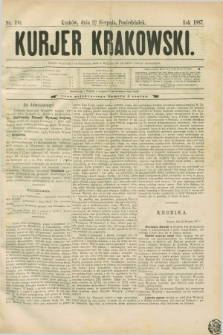 Kurjer Krakowski. [R.1], nr 190 (22 sierpnia 1887)