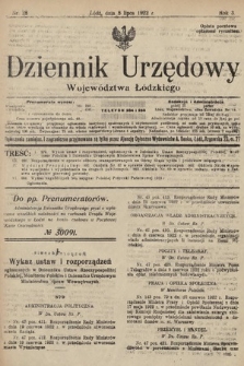 Dziennik Urzędowy Województwa Łódzkiego. 1922, nr 28