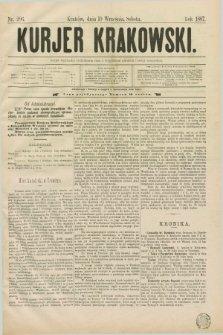 Kurjer Krakowski. [R.1], nr 206 (10 września 1887)