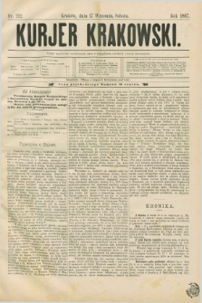 Kurjer Krakowski. [R.1], nr 212 (17 września 1887)